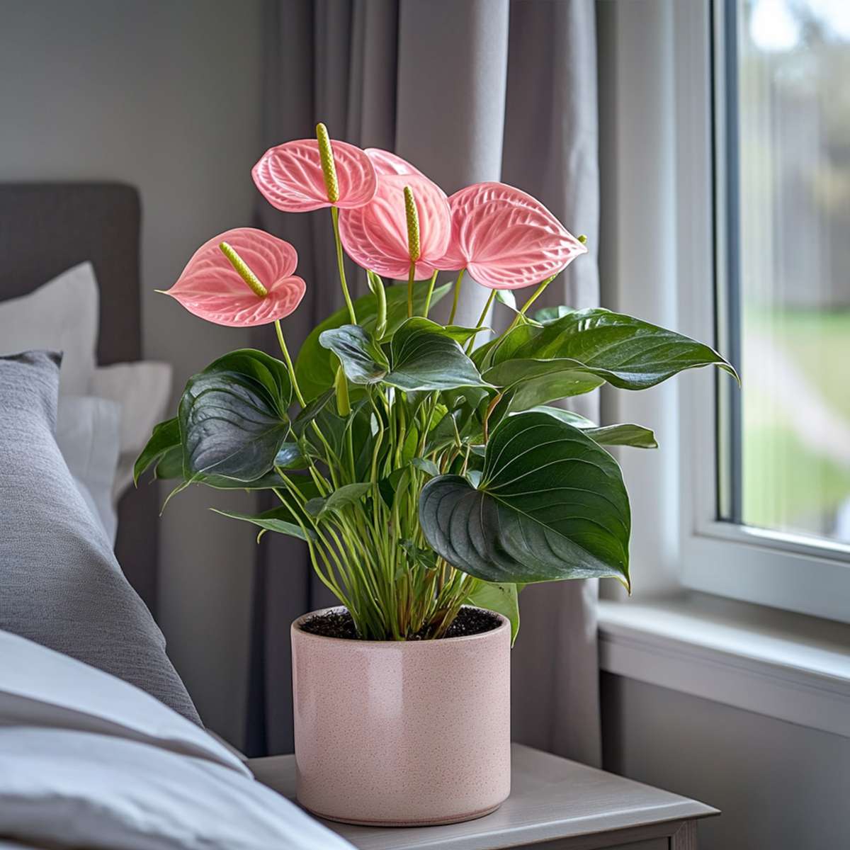 Florastore Flamingoblume - Anthurium 'Colorado Pink' - Höhe 40-55Cm - Ø14Cm