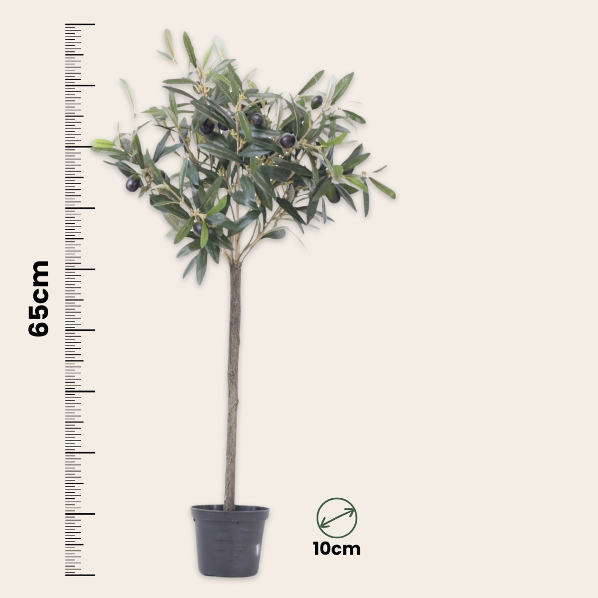 Florastore Künstlicher Olivenbaum – Höhe 65Cm