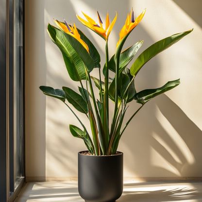 Florastore Paradiesvogelblume - Strelitzia Reginae - Mit Blüten - Höhe 70-100Cm - Ø19Cm