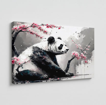 AUREORA Art Leinwand Panda-Wald