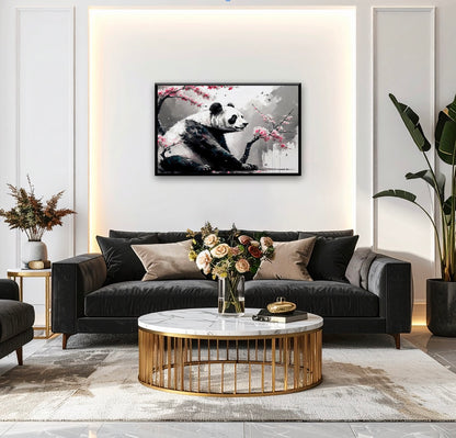 AUREORA Art Leinwand Panda-Wald