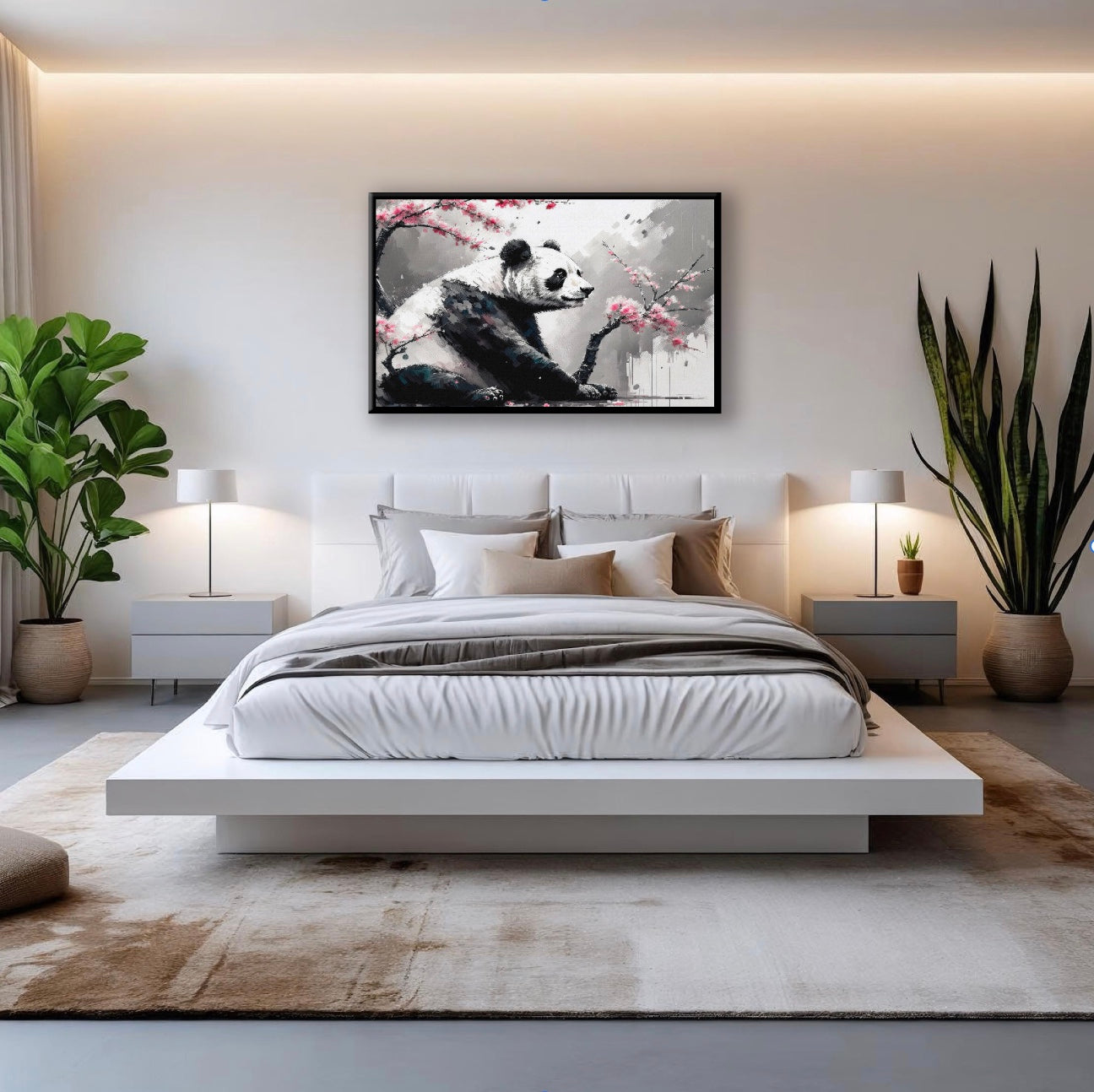 AUREORA Art Leinwand Panda-Wald