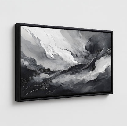 AUREORA Art Leinwand Schwarz-Weiße Dynamik