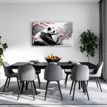 AUREORA Art Leinwand Panda-Wald