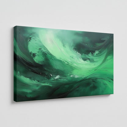 AUREORA Art Leinwand Smaragd-Sturm