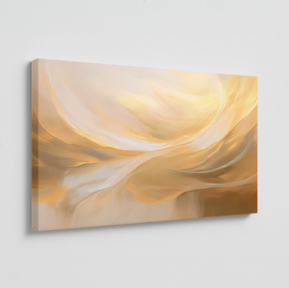 AUREORA Art Leinwand Goldene-Stille