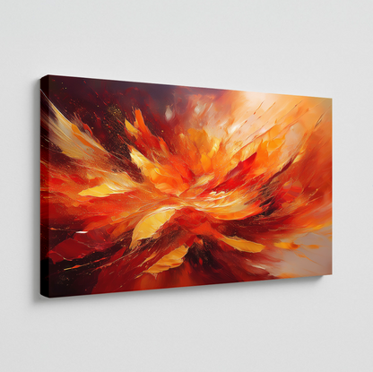 AUREORA Art Leinwand Feuer-Blüte