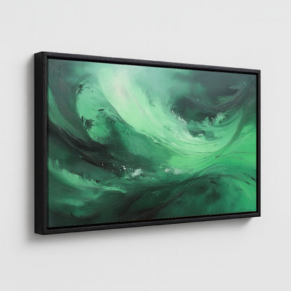 AUREORA Art Leinwand Smaragd-Sturm