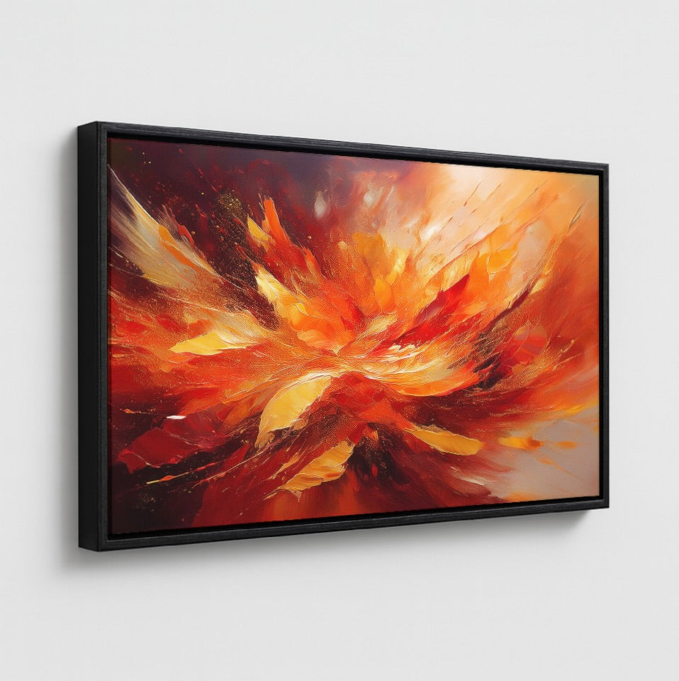 AUREORA Art Leinwand Feuer-Blüte
