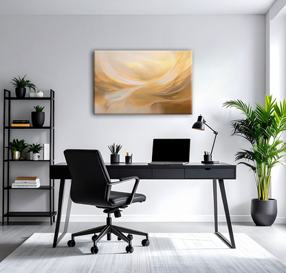 AUREORA Art Leinwand Goldene-Stille