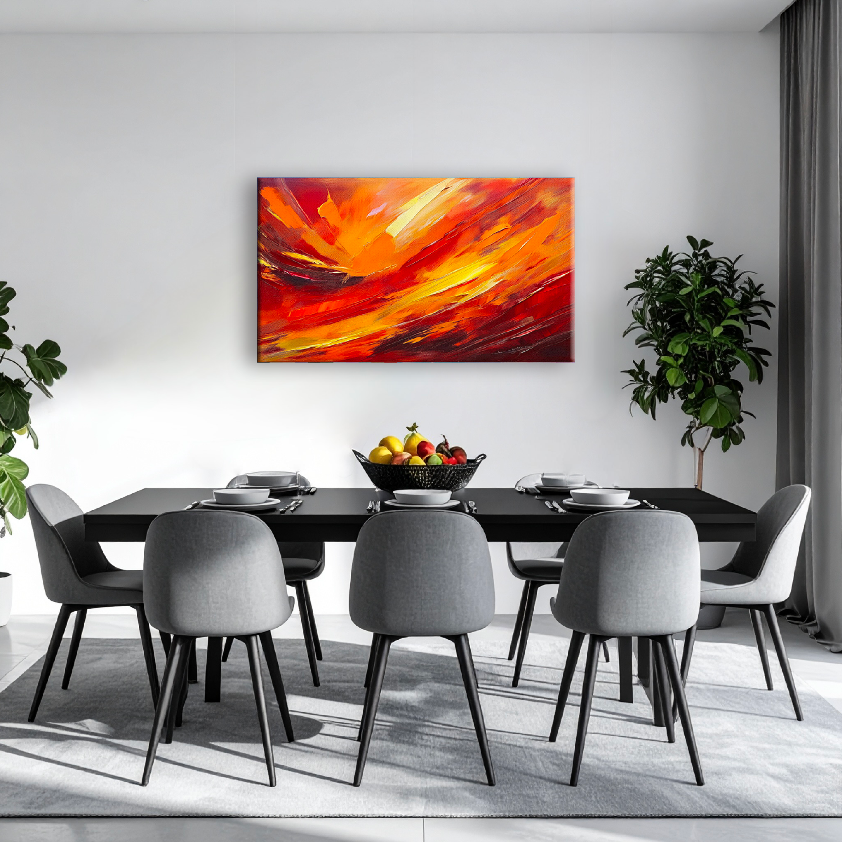 AUREORA Art Leinwand Feuer-Sturm