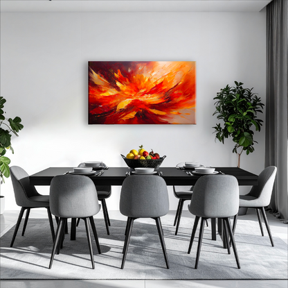 AUREORA Art Leinwand Feuer-Blüte