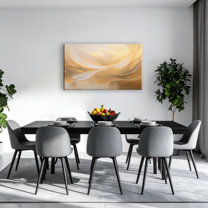 AUREORA Art Leinwand Goldene-Stille