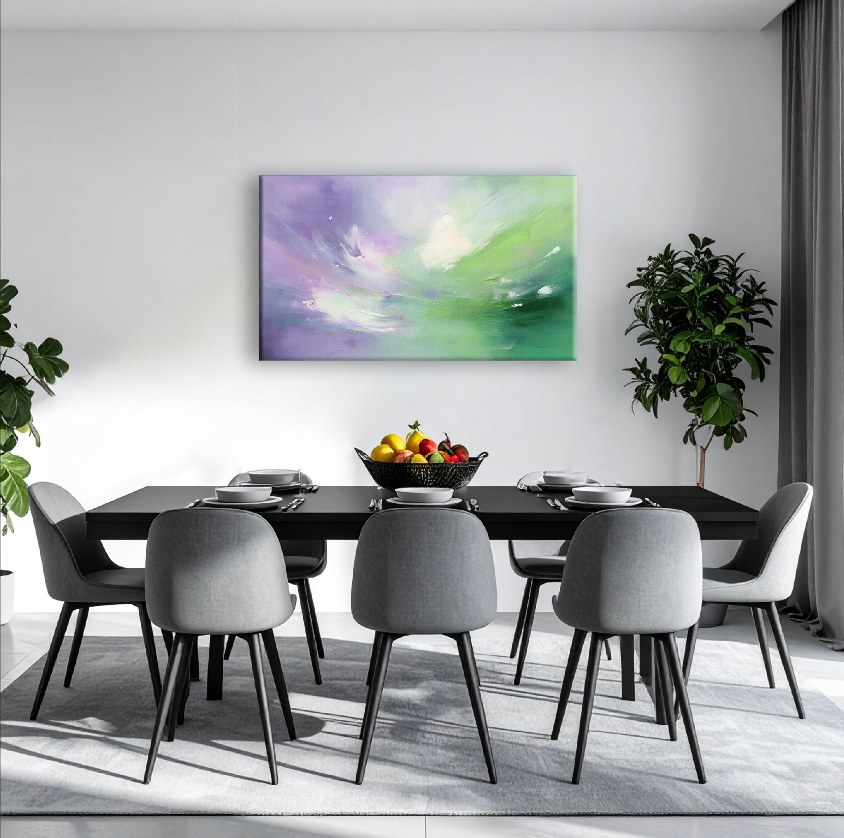 AUREORA Art Leinwand Blüten-Wind