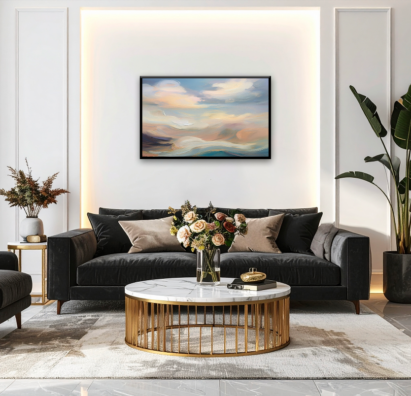 AUREORA Art Leinwand Abend-Himmel