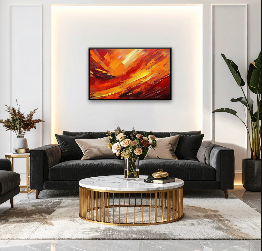 AUREORA Art Leinwand Feuer-Sturm