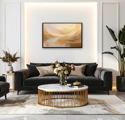 AUREORA Art Leinwand Goldene-Stille