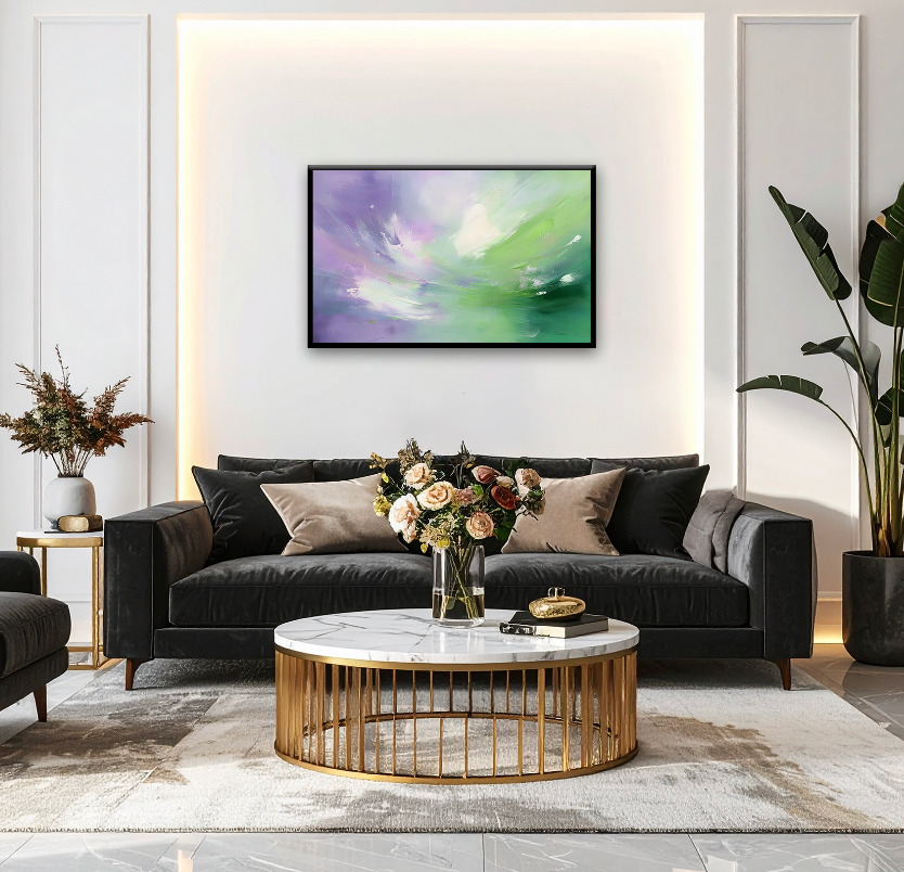 AUREORA Art Leinwand Blüten-Wind