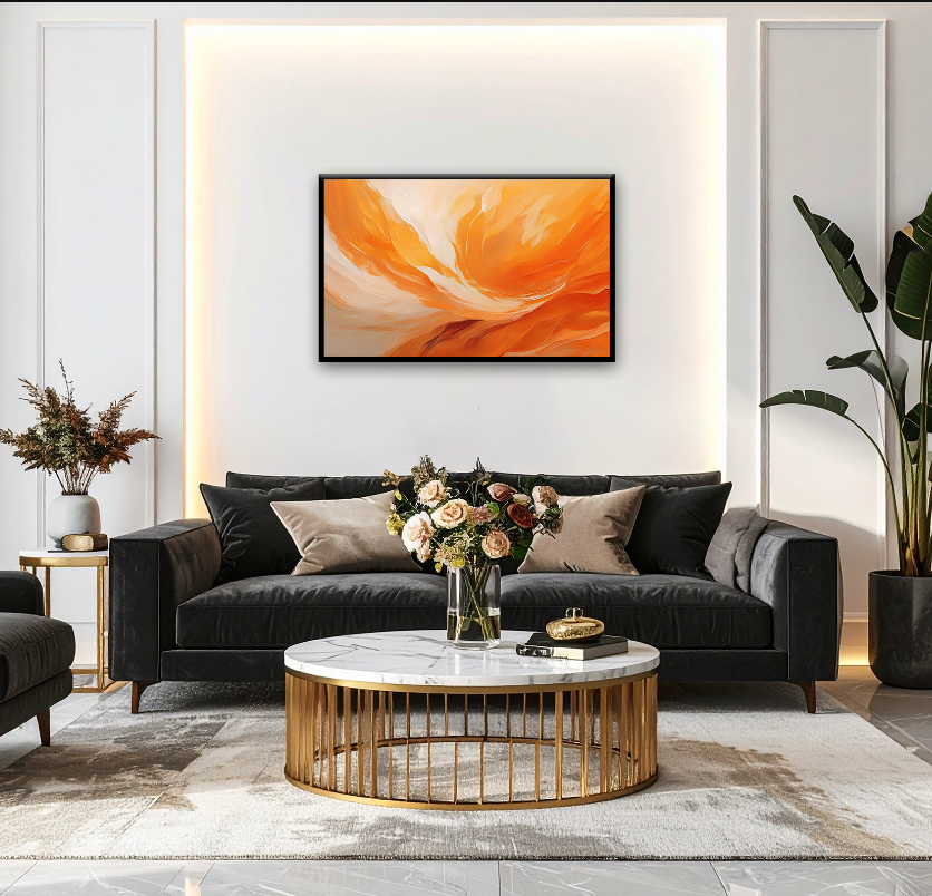 AUREORA Art Leinwand Flammen-Licht