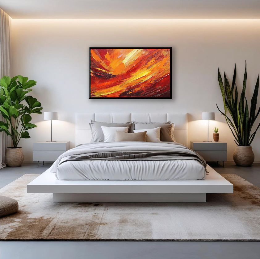 AUREORA Art Leinwand Feuer-Sturm