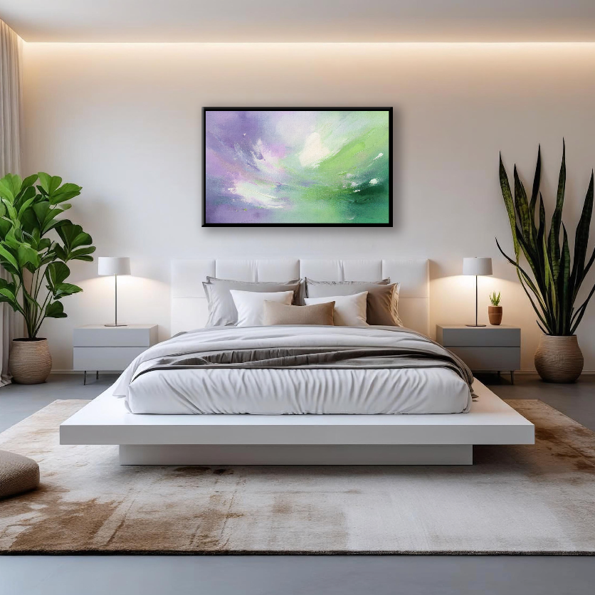 AUREORA Art Leinwand Blüten-Wind