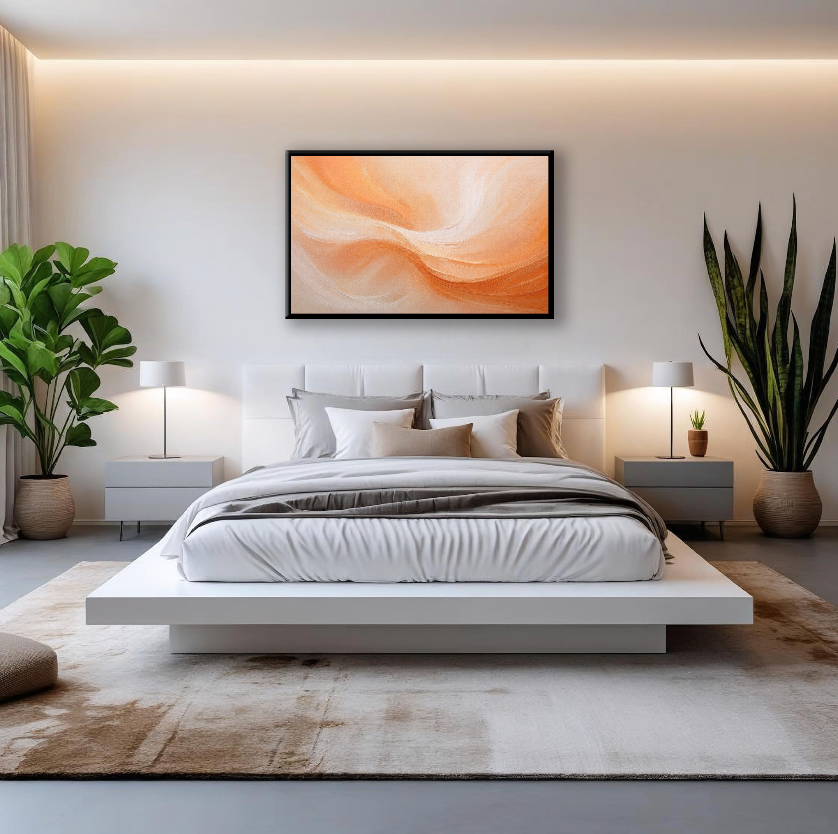 AUREORA Art Leinwand Pfirsich-Hauch