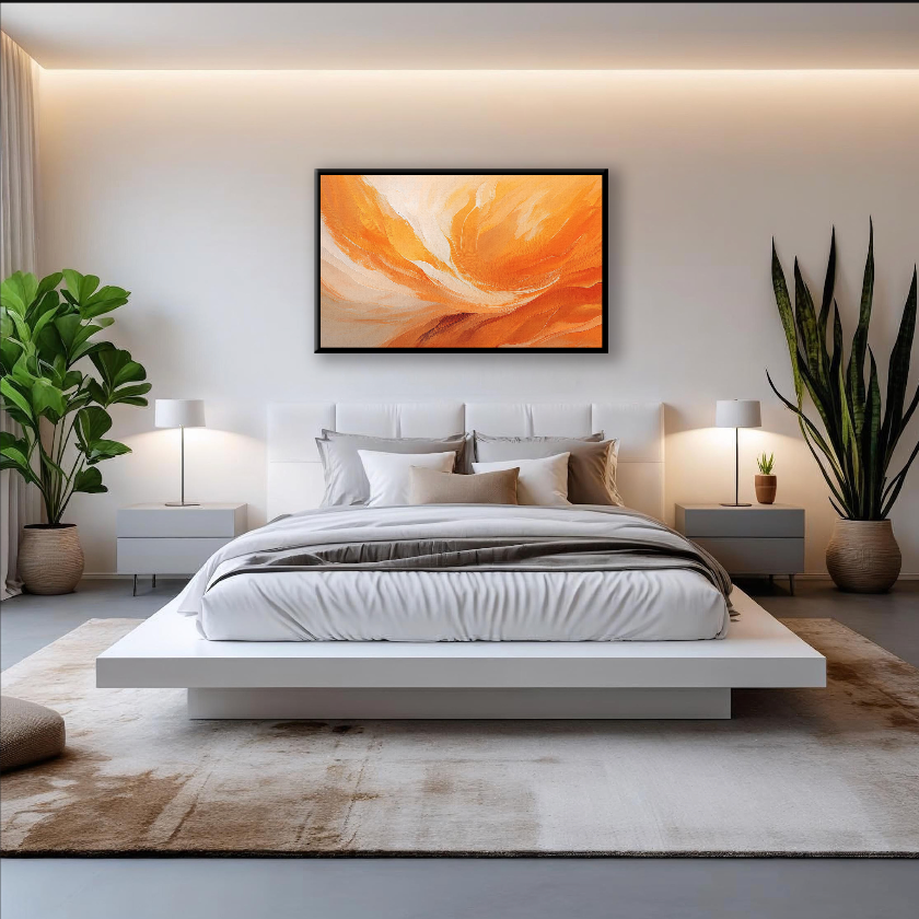 AUREORA Art Leinwand Flammen-Licht