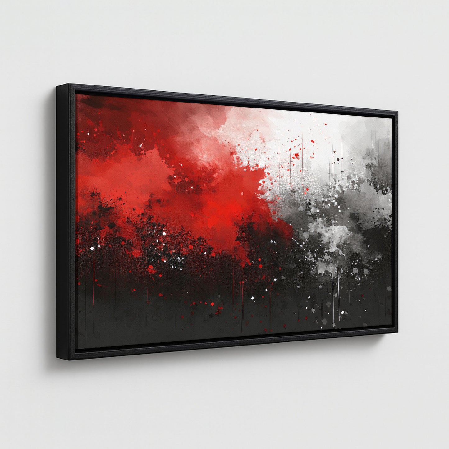 AUREORA Art Leinwand Schwarz-Rote-Dynamik