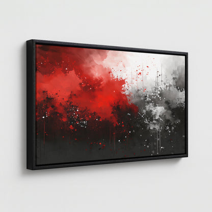 AUREORA Art Leinwand Schwarz-Rote-Dynamik