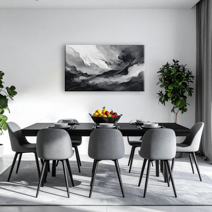 AUREORA Art Leinwand Schwarz-Weiße Dynamik