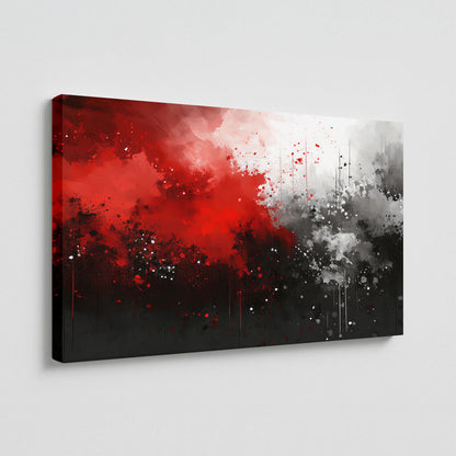 AUREORA Art Leinwand Schwarz-Rote-Dynamik