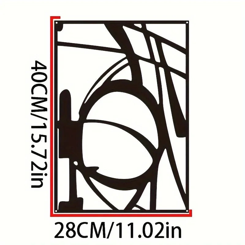 Abstrakte Metall-Wandkunst Minimalistischtes Dekorative Metall Skulptur Modern Wall 40x28cm 4 Stück