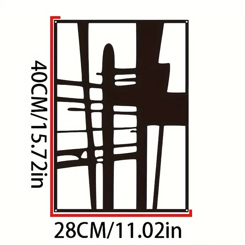 Abstrakte Metall-Wandkunst Minimalistischtes Dekorative Metall Skulptur Modern Wall 40x28cm 4 Stück