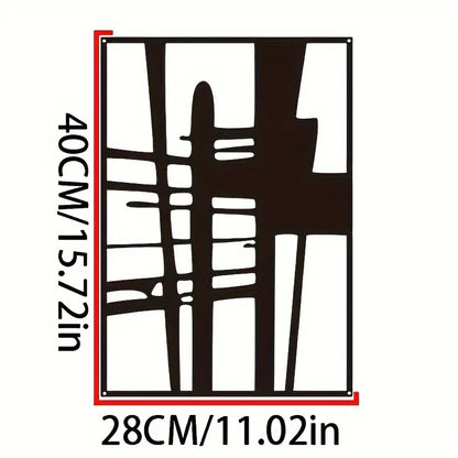 Abstrakte Metall-Wandkunst Minimalistischtes Dekorative Metall Skulptur Modern Wall 40x28cm 4 Stück