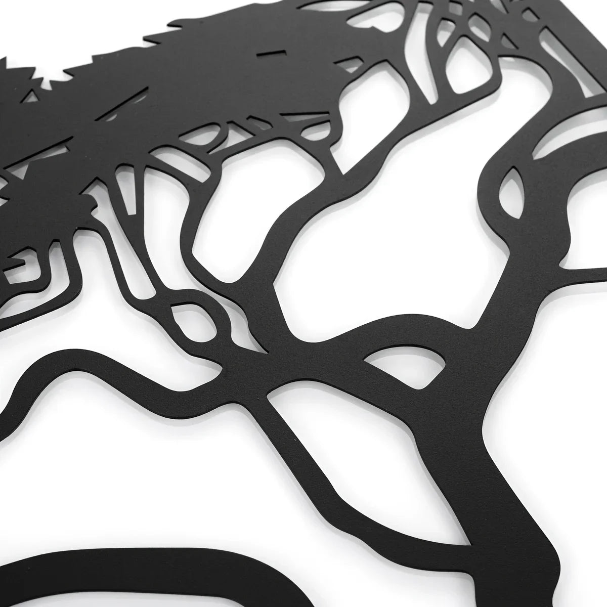 Metall-Wandkunst Baum 3 Stück 93x39 cm