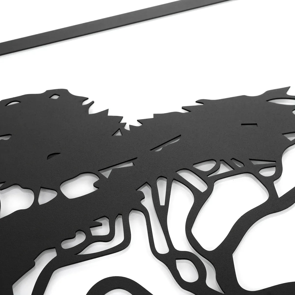 Metall-Wandkunst Baum 3 Stück 93x39 cm