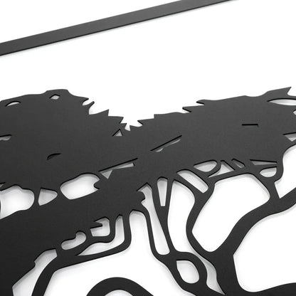 Metall-Wandkunst Baum 3 Stück 93x39 cm