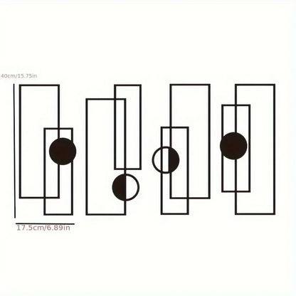 4 teilige Metall Wandkunst Abstrakte Formen