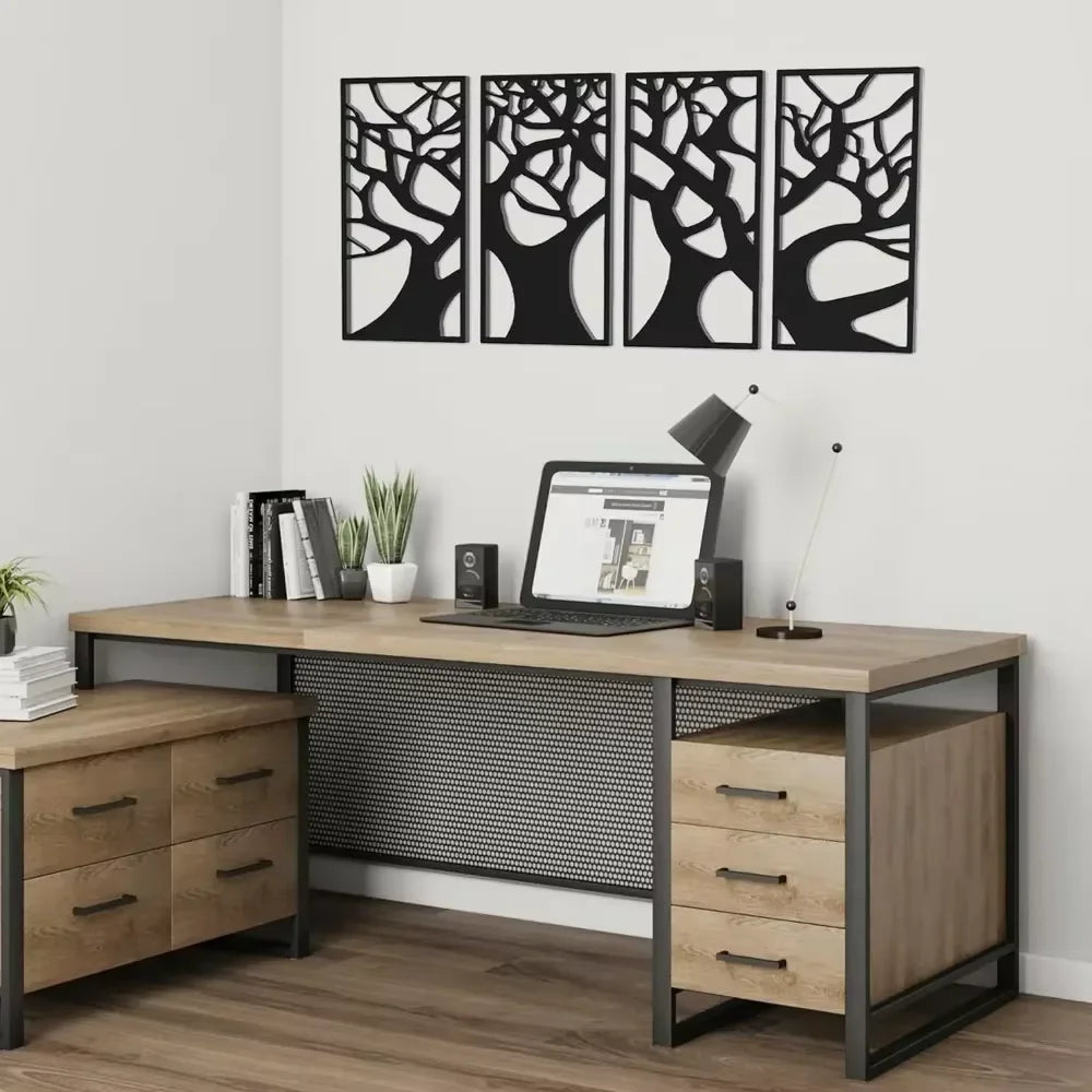 Abstrakte Metall-Wandkunst Modern Style Elegante Skulptur