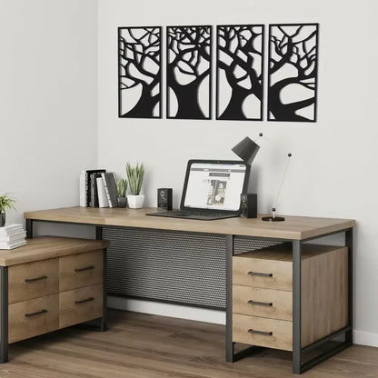 Abstrakte Metall-Wandkunst Modern Style Elegante Skulptur