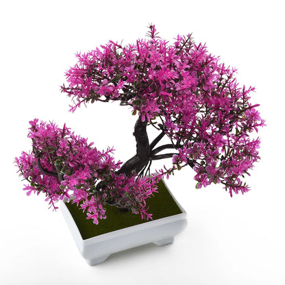 Kunstpflanze Lila Bonsai Dekoration 18 cm