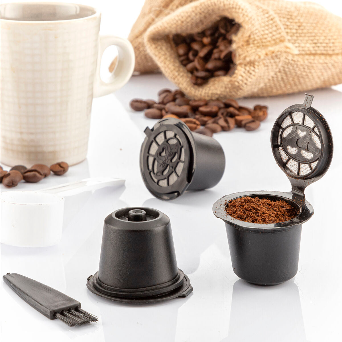 Innovagoods Set Mit 3 Wiederverwendbaren Kaffeekapseln Recoff Innovagoods